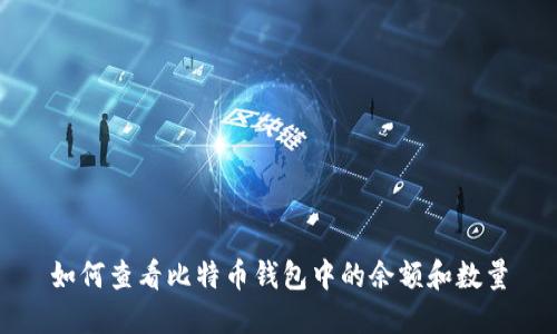 如何查看比特币钱包中的余额和数量
